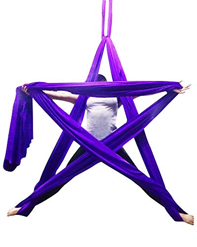 Dasking Aerial Silks Starter Kit - Durable 11Yards of Aerial Yoga Hammock with Hardware, Aerial Swing for Acrobatic Flying Yoga & All Levels (Aerial Rigging Point Up to 14ft) - Image 3