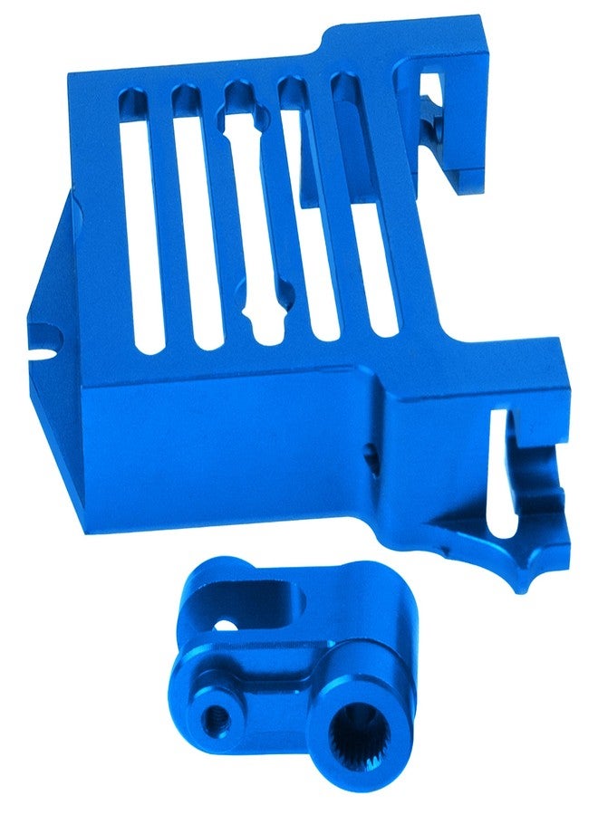 Vgoohobby Aluminum Alloy Standard Servo Mount Servo Adapter Bracket w/Servo Horn Compatible with Traxxas 1/5 X-Maxx 6S 8S RC Truck (Blue) - Image 4
