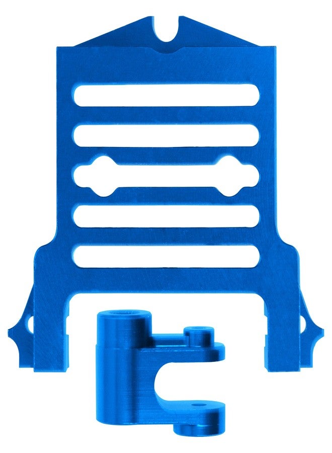 Vgoohobby Aluminum Alloy Standard Servo Mount Servo Adapter Bracket w/Servo Horn Compatible with Traxxas 1/5 X-Maxx 6S 8S RC Truck (Blue) - Image 3