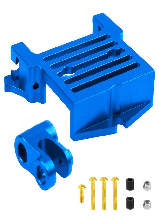 Vgoohobby Aluminum Alloy Standard Servo Mount Servo Adapter Bracket w/Servo Horn Compatible with Traxxas 1/5 X-Maxx 6S 8S RC Truck (Blue) - Image 2