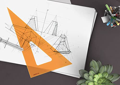 Pacific Arc's Scholastic Triangle - 12 inch - Fluorescent - 30/60 Angle - Polystyrene - Inking Edge - Technical Drawing Tools, Drafting, Architect and Engineering. - Image 5