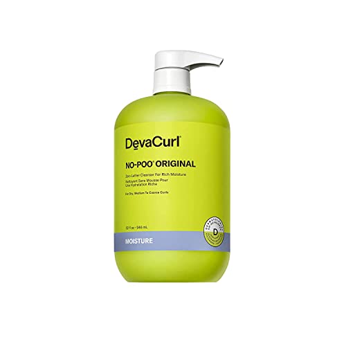 DevaCurl NoPoo Original Zero Lather Cleanser For Rich Moisture Fresh Rose 32 Fl Oz