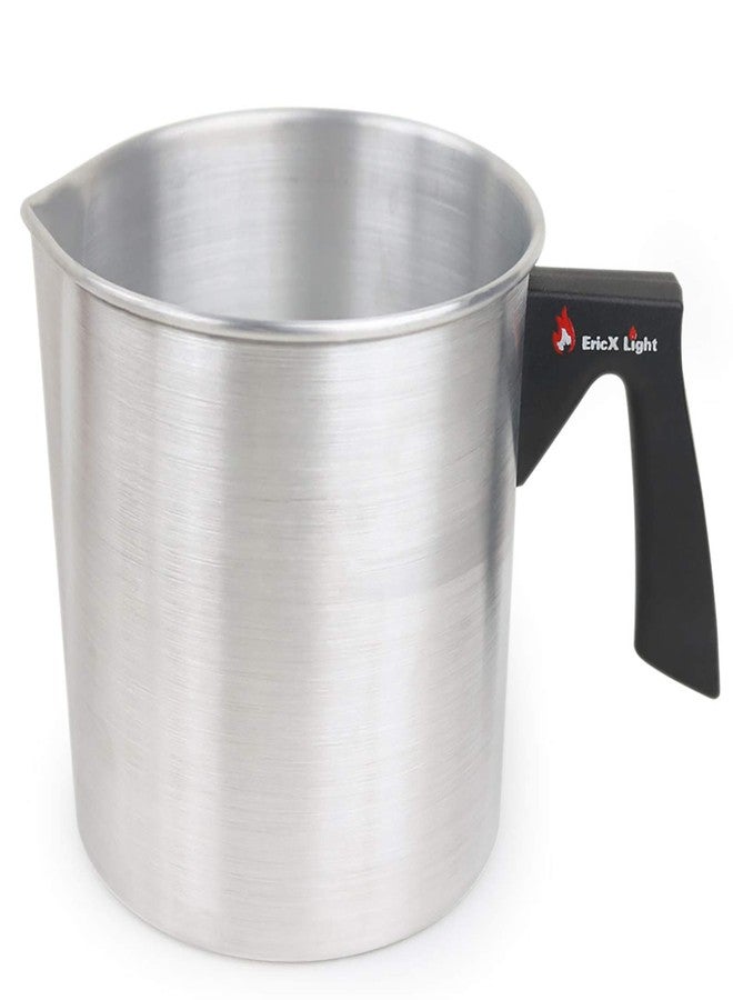 EricX Light Candle Making Pouring Pot,2 pounds,Double Boiler Wax Melting Pot,Dripless Pouring Spout & Heat-Resisting Handle Designed,Aluminum Construction Candle Making Pitcher - Image 1
