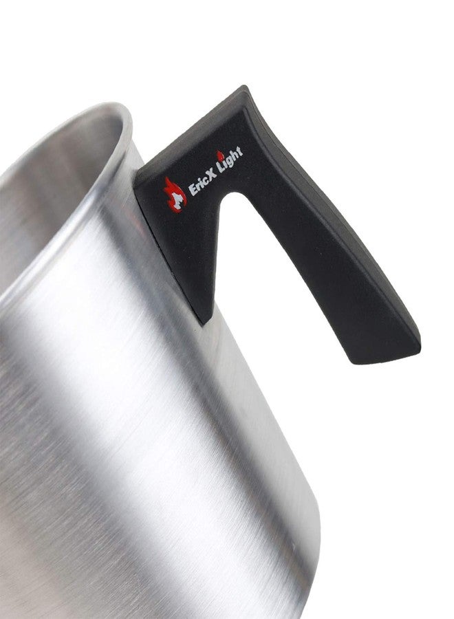 EricX Light Candle Making Pouring Pot,2 pounds,Double Boiler Wax Melting Pot,Dripless Pouring Spout & Heat-Resisting Handle Designed,Aluminum Construction Candle Making Pitcher - Image 3