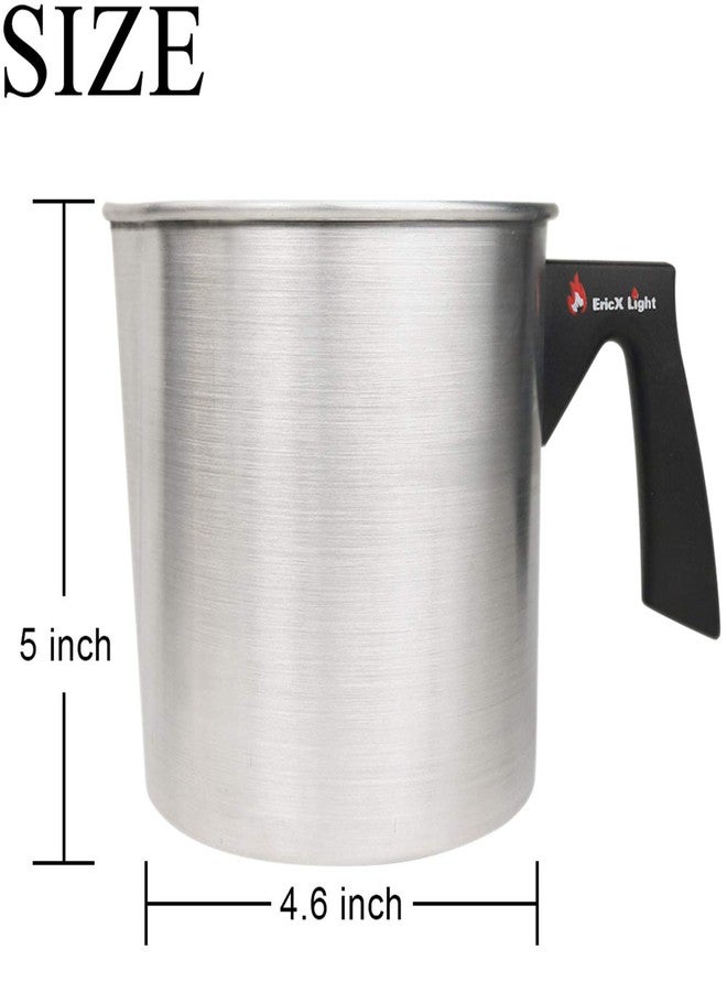 EricX Light Candle Making Pouring Pot,2 pounds,Double Boiler Wax Melting Pot,Dripless Pouring Spout & Heat-Resisting Handle Designed,Aluminum Construction Candle Making Pitcher - Image 2