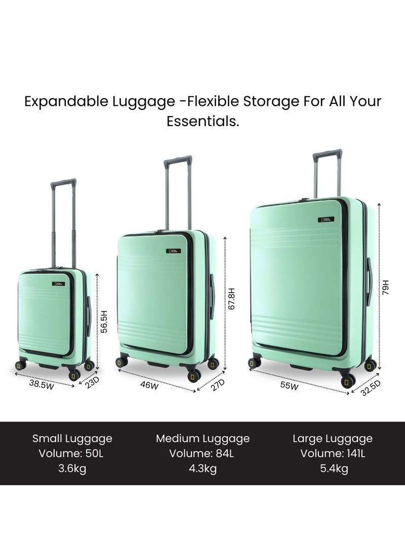 NATIONAL GEOGRAPHIC National Geographic Lodge Check-In Large Travel Suitcase, 100% PC Durable Lightweight Hard Shell Expandable Luggage, 4 Double Wheel, TSA Lock Trolley Bag Jade (71 cm/24 Inch).  - Image 5