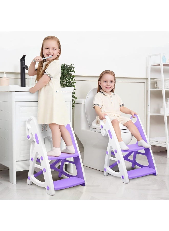 PRIMLECT Potty Training Seat & Toddler Step Stool Kitchen Helper - Image 1