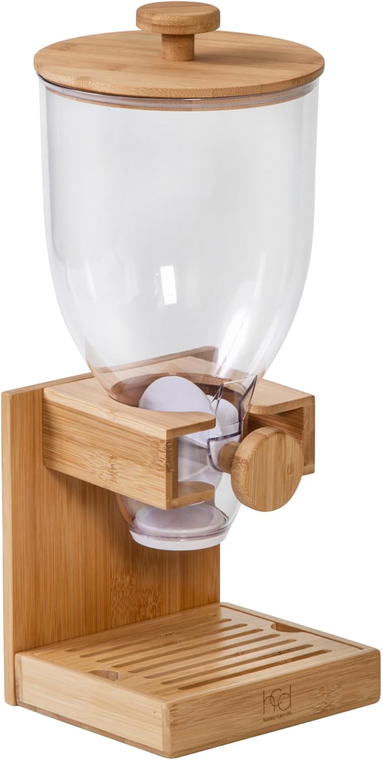 honeycando Honey Can Do Bamboo Cereal Dispenser, Natural KCH-09385 Natural, 17.5 oz - Image 1