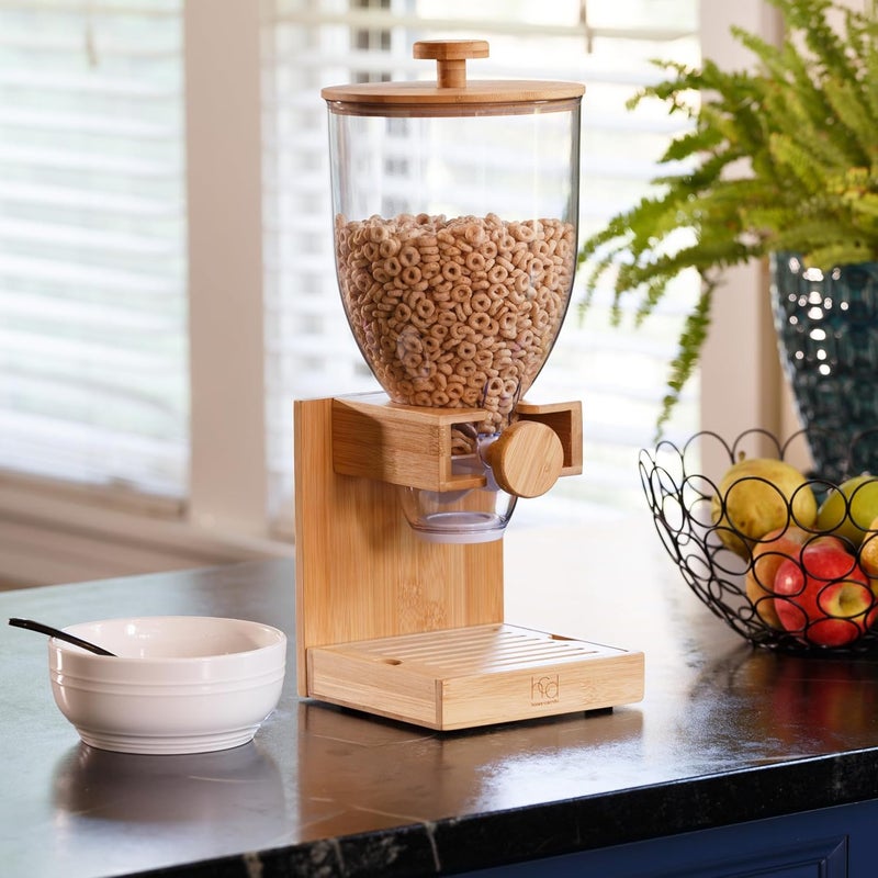 honeycando Honey Can Do Bamboo Cereal Dispenser, Natural KCH-09385 Natural, 17.5 oz - Image 2
