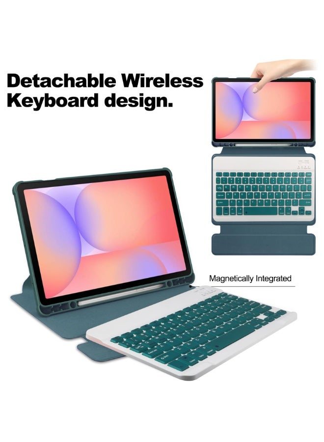 general Tablet Keyboard Case for Samsung Galaxy Tab S10 Lite 10.9 inch 2025 SM-X400/X406B, Magnetic Detachable Wireless Bluetooth Keyboard, 360° Rotating Stand PC + Leather Cover - Image 4