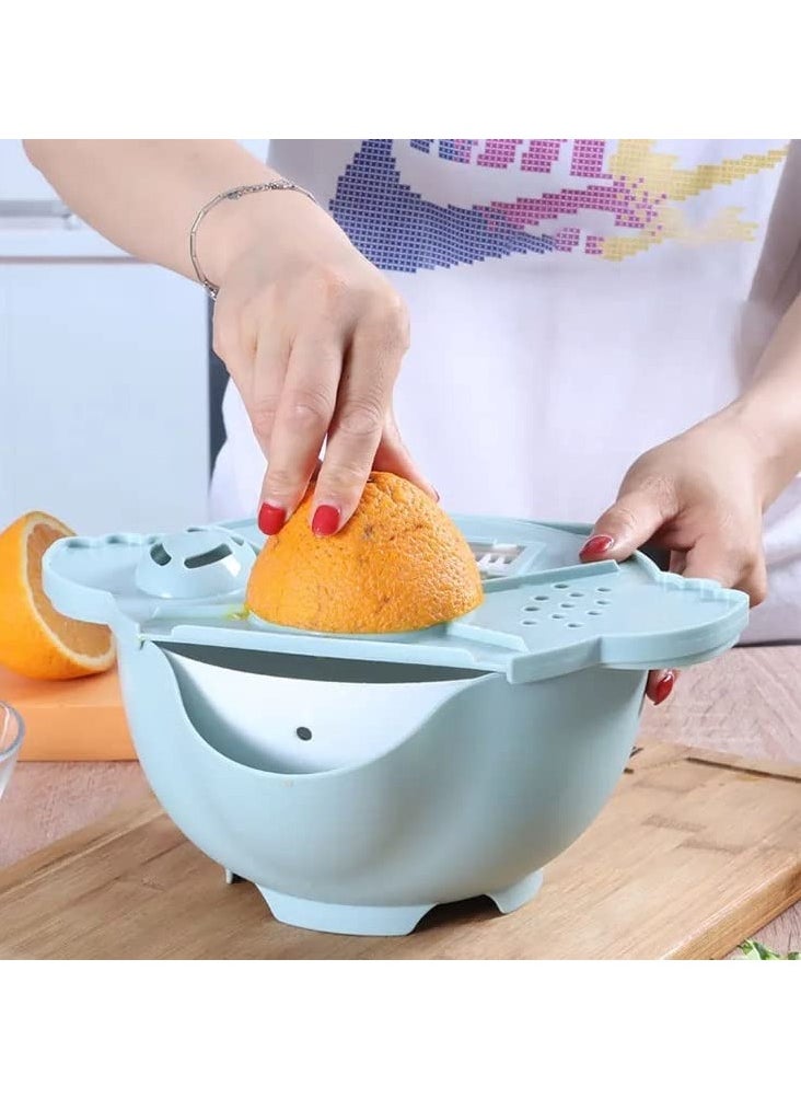 JUNARIS - 12 in 1 Multi Purpose Vegetable Cutter With Interchangeable Blades Kitchen Tools Separation of Egg Yolk and White  Rapid Drain Basket - Image 1