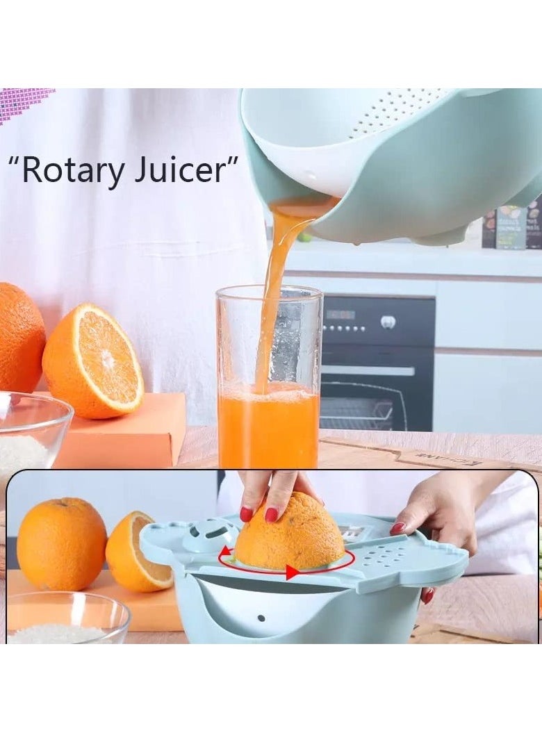 JUNARIS - 12 in 1 Multi Purpose Vegetable Cutter With Interchangeable Blades Kitchen Tools Separation of Egg Yolk and White  Rapid Drain Basket - Image 1