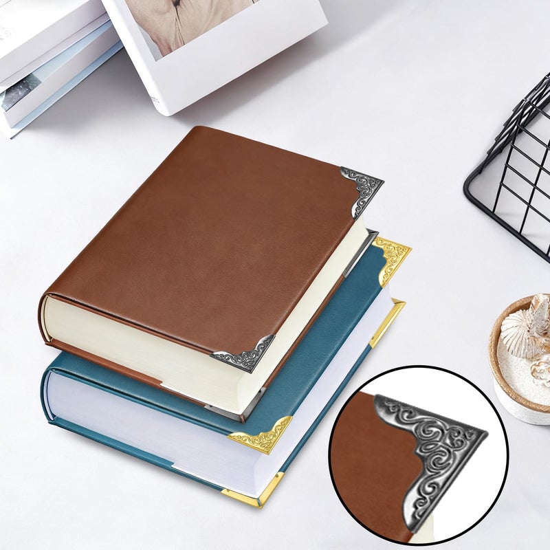 CooBigo 100pcs Metal Book Corner Protectors, 4 Assorted Colors Photo Corners Protector for Picture Vintage Photo Covers Decorative Paperbacks Scrapbooking Journal Book Edge Guard Accessories - Image 4