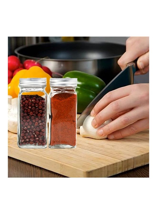 NIBEMINENT 24-Piece Glass Spice Jar Set Multicolour - Image 4