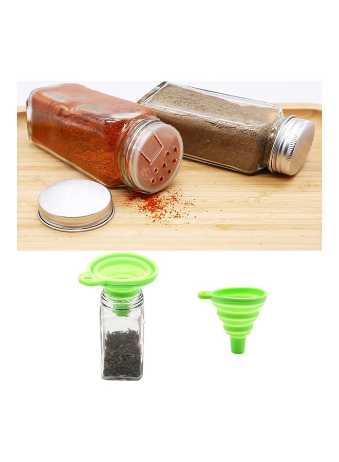 NIBEMINENT 24-Piece Glass Spice Jar Set Multicolour - Image 3