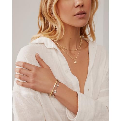 SWRNR Initial Necklaces for Women, Dainty 14K Gold Plated Layered A-Z Letter Pendant Necklace Trendy Cute Choker Name Charm Necklace Stack Personalized Jewelry Gift for Her Birthday Christmas Gift - Image 3