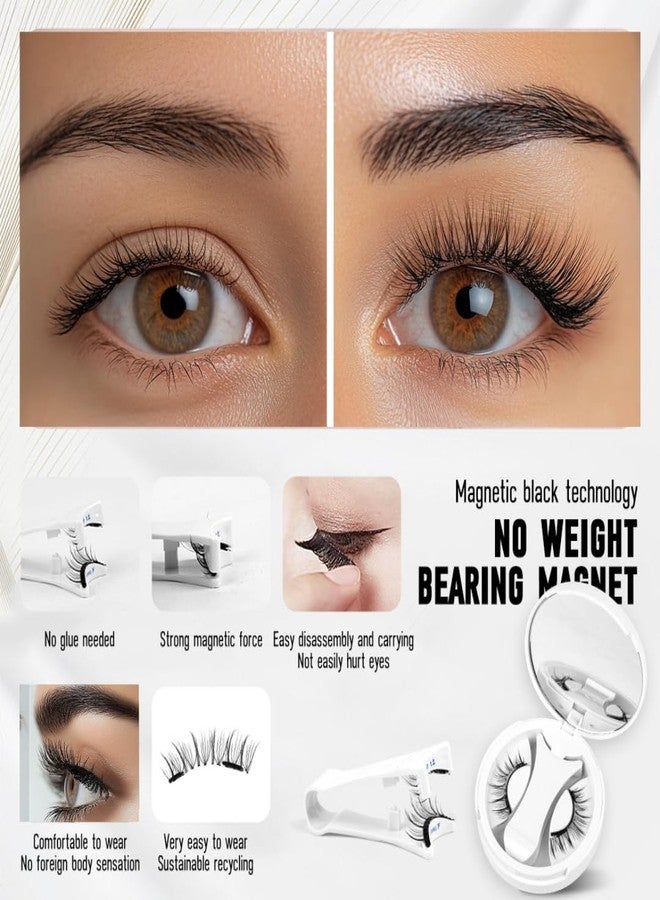 Magnetic Eyelashes Kit | Reusable & Natural Look | No Glue Needed | Lightweight & Comfortable | Easy to Apply & Remove (F) - Image 5