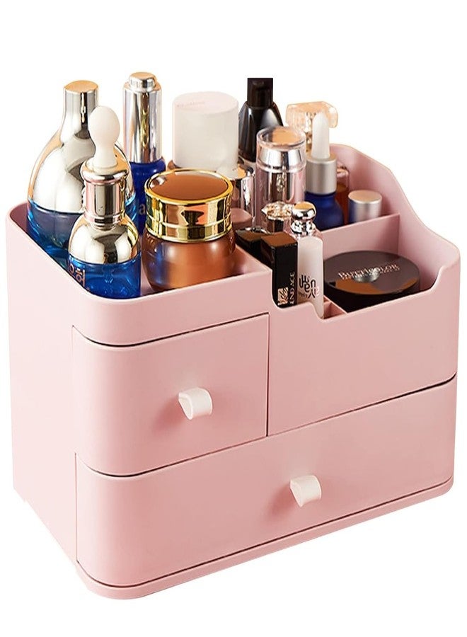 EBOFAB Makeup Organizer With Drawers, Cosmetic Storage Box With 2 Drawers And 9 Compartments, Durable And Stylish Organizing Box For Cosmetics, Jewelry, Stationery, Office, Table, And Home Use - Image 1