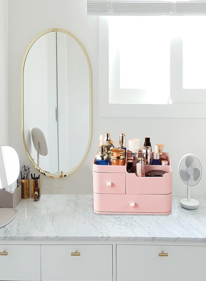 EBOFAB Makeup Organizer With Drawers, Cosmetic Storage Box With 2 Drawers And 9 Compartments, Durable And Stylish Organizing Box For Cosmetics, Jewelry, Stationery, Office, Table, And Home Use - Image 4