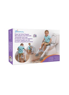 dreambaby Step-Up Potty Training Toilet Seat Topper - Adjustable Step Height - Slip-Resistant - Grey, White  - Image 4