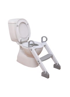dreambaby Step-Up Potty Training Toilet Seat Topper - Adjustable Step Height - Slip-Resistant - Grey, White  - Image 2