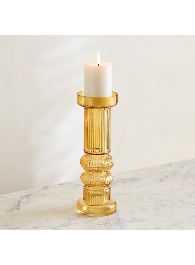 Home Box Pedro Decorative Heavy Glass Candleholder - 9.5x26 cm - Image 1