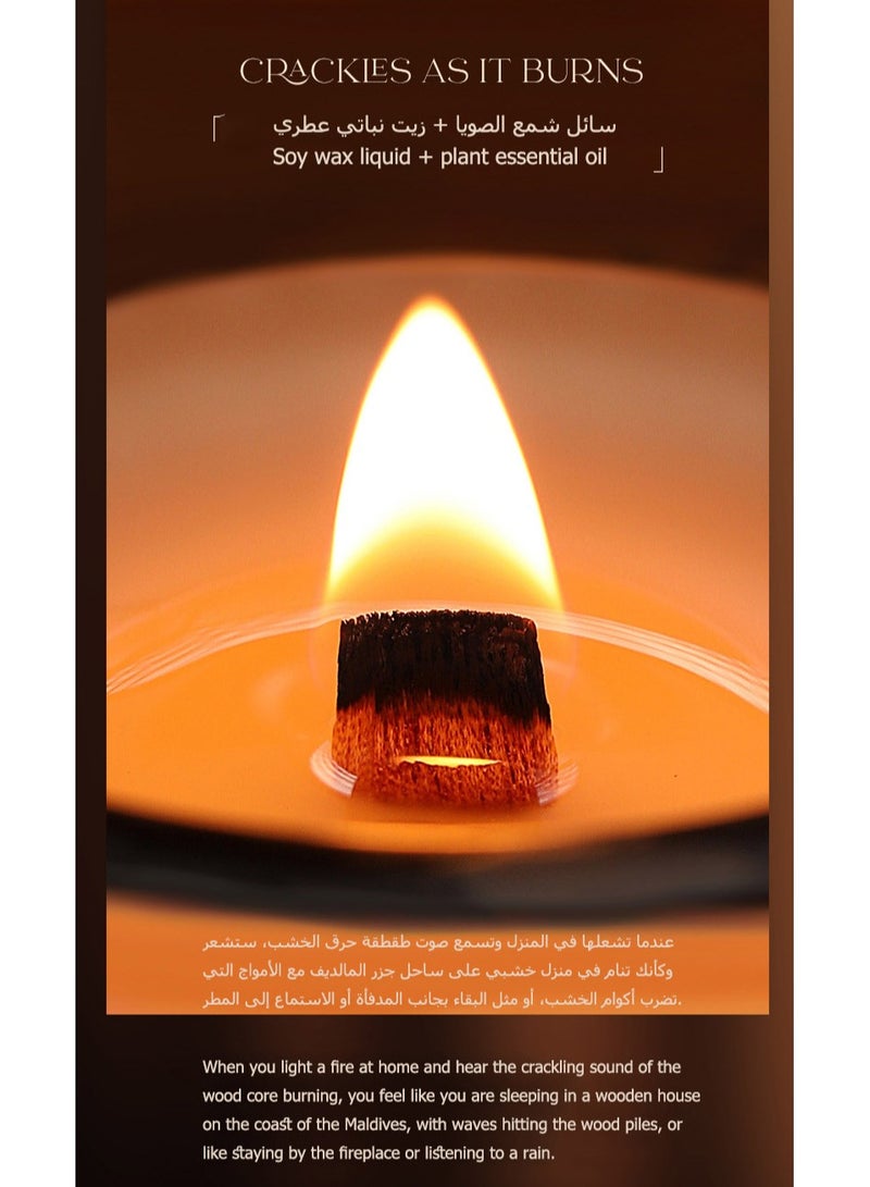 AROMAS Agarwood Sandalwood Scented Candle, 120g±10g Vegetable Wax Base Gift Box Eco-friendly aromatherapy Candle, Clean Burning Cotton Wick, Soothing Scent to Relieve Stress - Perfect for Home Decor and Relaxation  - Image 5