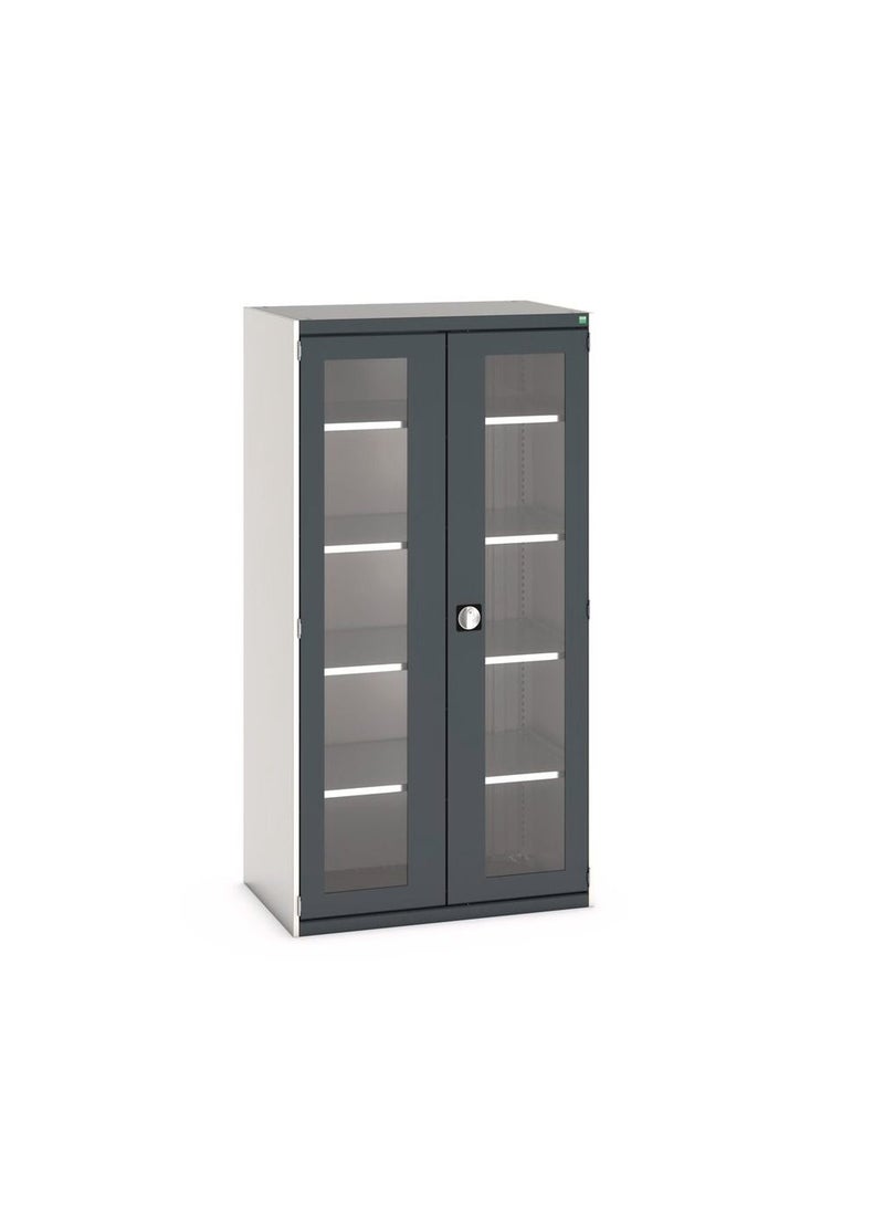 bott Bott Cubio cupboard with window doors & 4 shelves WxDxH: 1050x650x2000mm  - Image 1