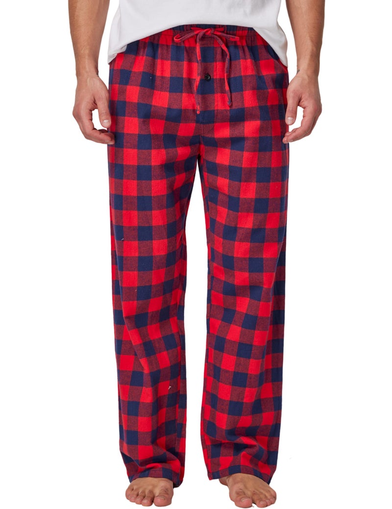 CYZ Men's 100% Cotton Super Soft Flannel Plaid Pajama Pants,F23018,Medium - Image 1
