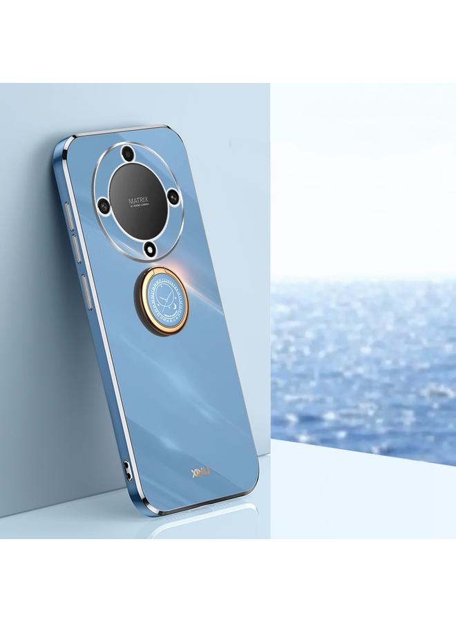 The Bros Case For Honor X9a 5G Straight Edge 6D Electroplate TPU Phone Case with Ring Holder