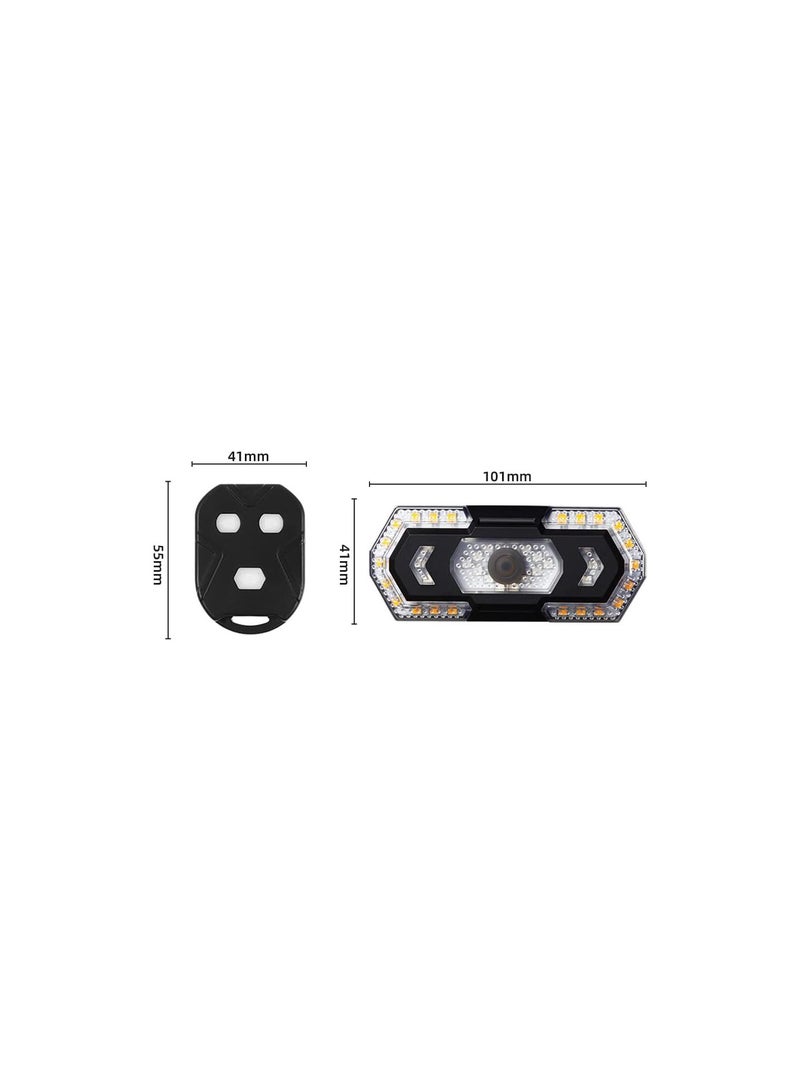 GGOOT Bike LED Turn Signal Cycling Taillight Rear Light Rechargeable Safety Warning Light Waterproof with 5 Light Modes Remote Controller for Mountain Road Bike  - Image 3
