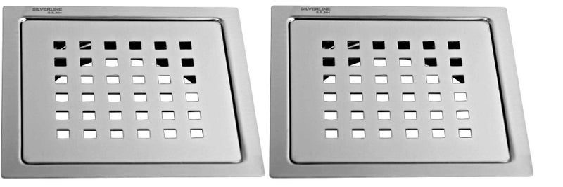 Silverline Silver Line 18/8 Stainless Steel Matt Finish Grade 304 Bathroom and Kitchen Floor Water Drain Grating, Jali (SS-125-2) - Image 3