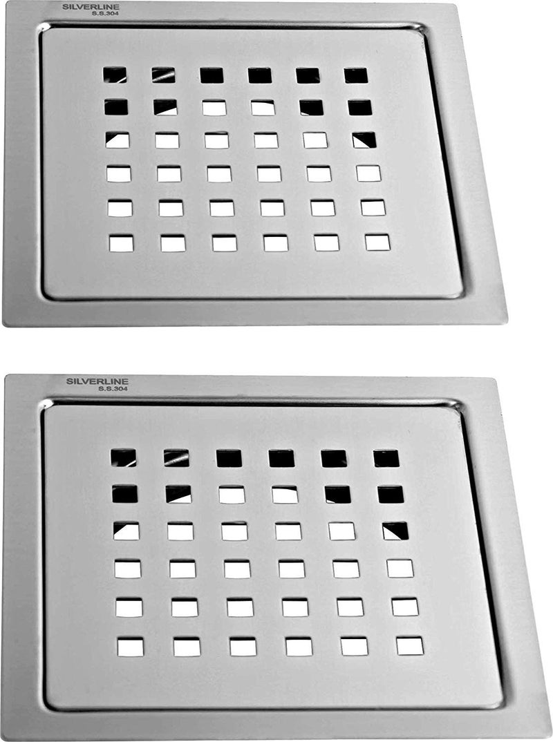 Silverline Silver Line 18/8 Stainless Steel Matt Finish Grade 304 Bathroom and Kitchen Floor Water Drain Grating, Jali (SS-125-2) - Image 5