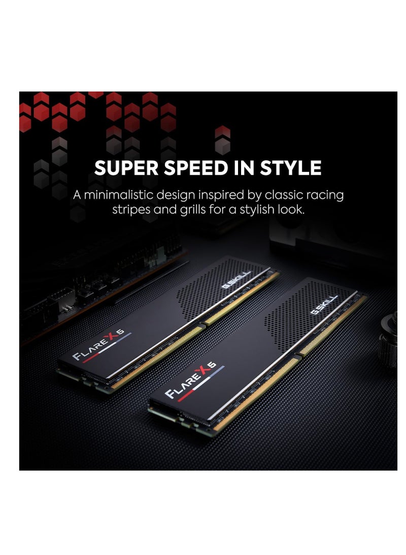 G.Skill G.SKILL 32GB DDR5 Flare X5 6000MHz CL30 1.35V Dual Channel Kit (2x 16GB) AMD EXPO Matte Black - Image 3