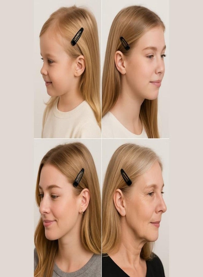 Swiss Hair Accessories Tic Tac Hair Clips for Girls & Women – Pack of 24 (24×6.5 cm) | Durable Metal Tik Tak Pins for Women Girls & Men | Black - Image 3