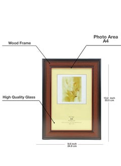 Decorhills Brown PVC Photo Frame – Elegant Plastic Picture Frame for Office, Bedroom, Living Room, and Hallway – Stylish Wall & Tabletop Display for Cherished Memories  - Image 2
