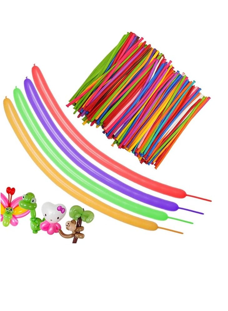 Long Balloons Twisting Magic Skinny Balloons 100pcs Sculpture Twist Balloon Animal Balloons Kit 100q Diy Balloons for Christmas Birthday kids Wedding Party Decorations - Image 1