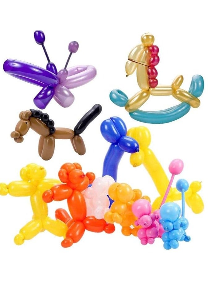Long Balloons Twisting Magic Skinny Balloons 100pcs Sculpture Twist Balloon Animal Balloons Kit 100q Diy Balloons for Christmas Birthday kids Wedding Party Decorations - Image 2