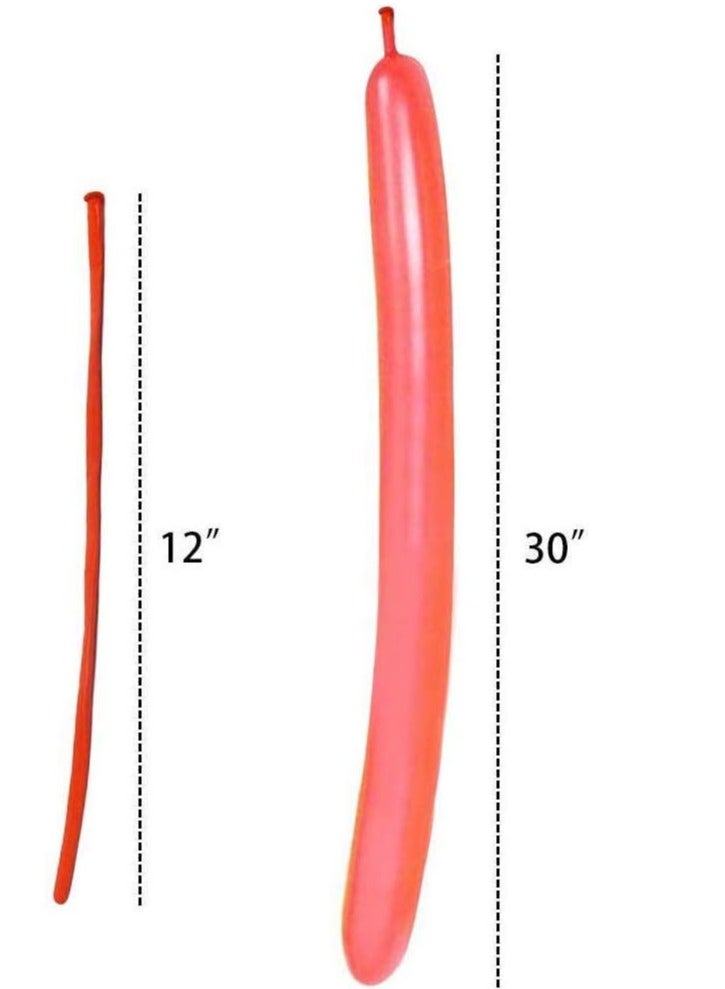 Long Balloons Twisting Magic Skinny Balloons 100pcs Sculpture Twist Balloon Animal Balloons Kit 100q Diy Balloons for Christmas Birthday kids Wedding Party Decorations - Image 4