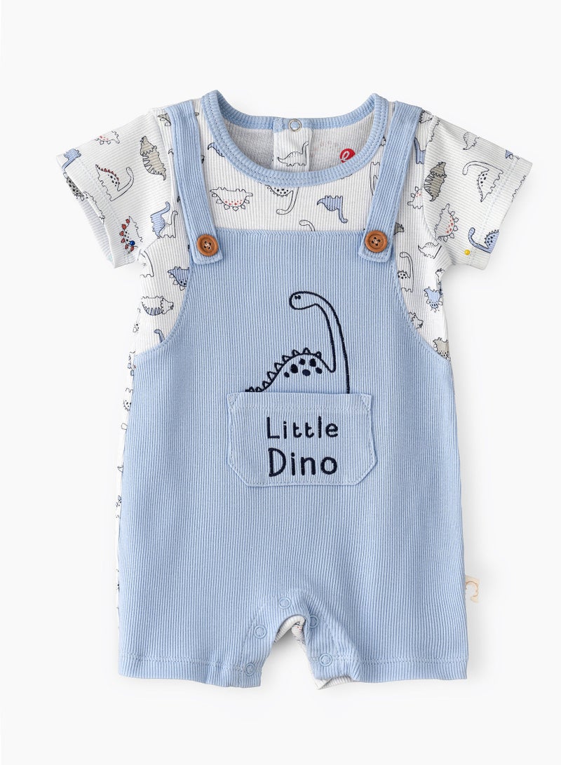 Printed long romper - Image 1