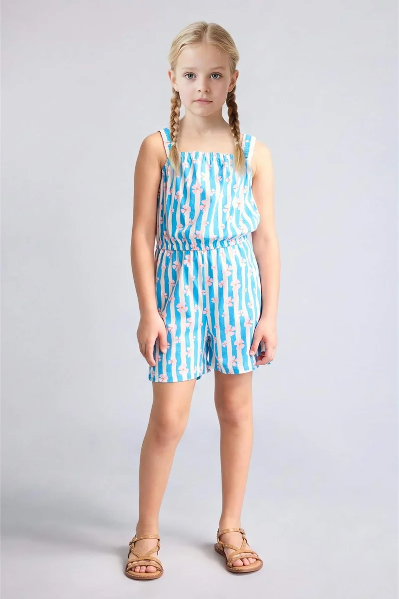 ديفاكتو Girl Regular Fit Sleeveless Jumpsuit