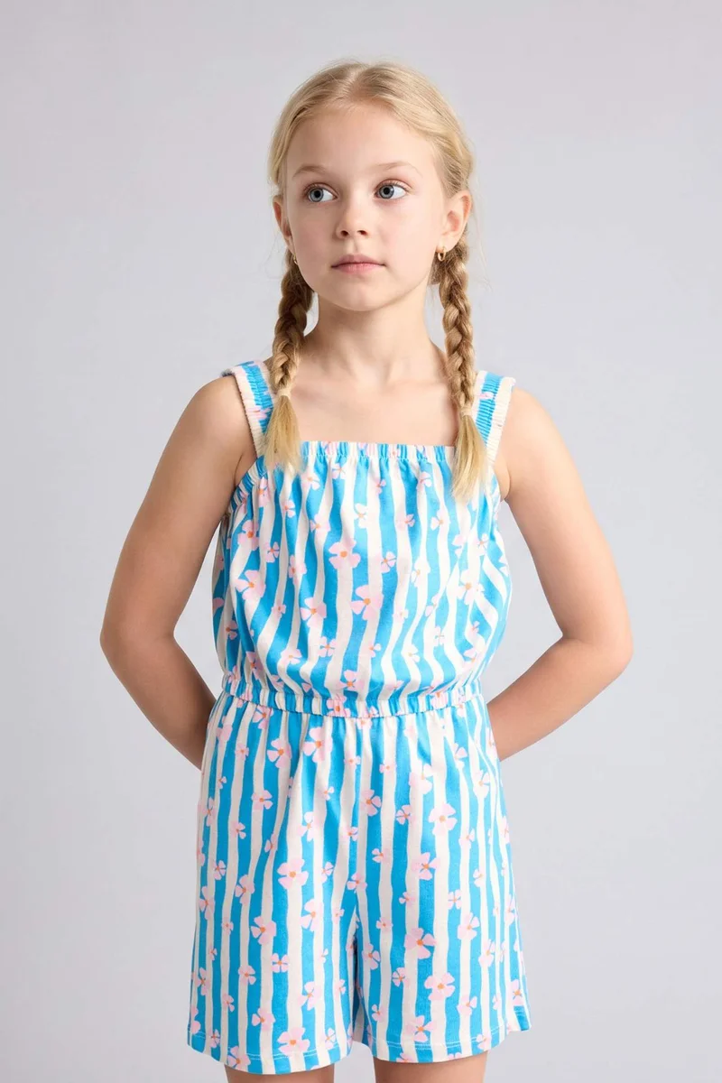 ديفاكتو Girl Regular Fit Sleeveless Jumpsuit