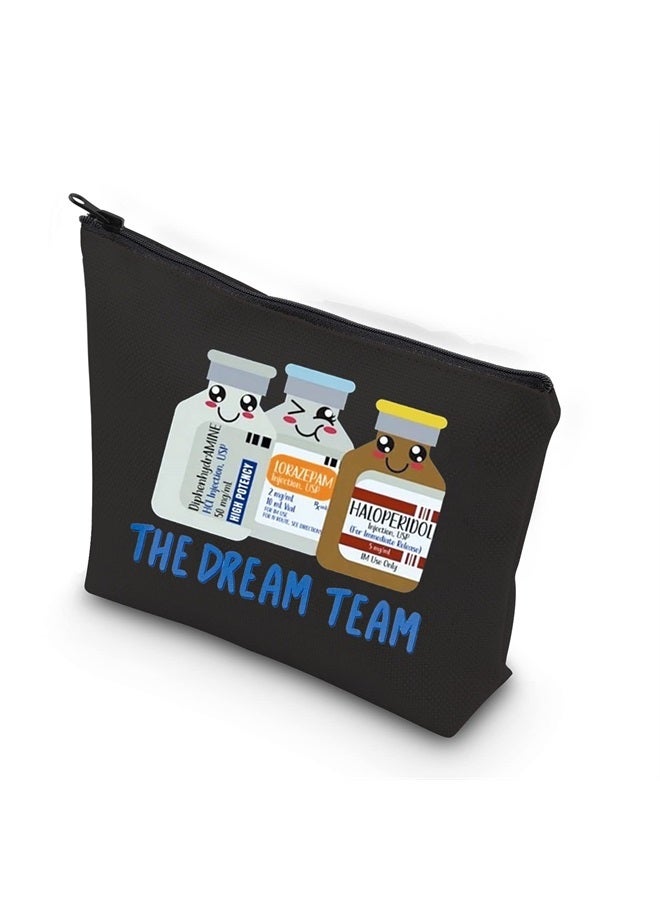 WCGXKO Dream Team Makeup Bag New Nurse Gift The Dream Team Zipper Pouch Makeup Bag (THE DREAM TEAM) - Image 1