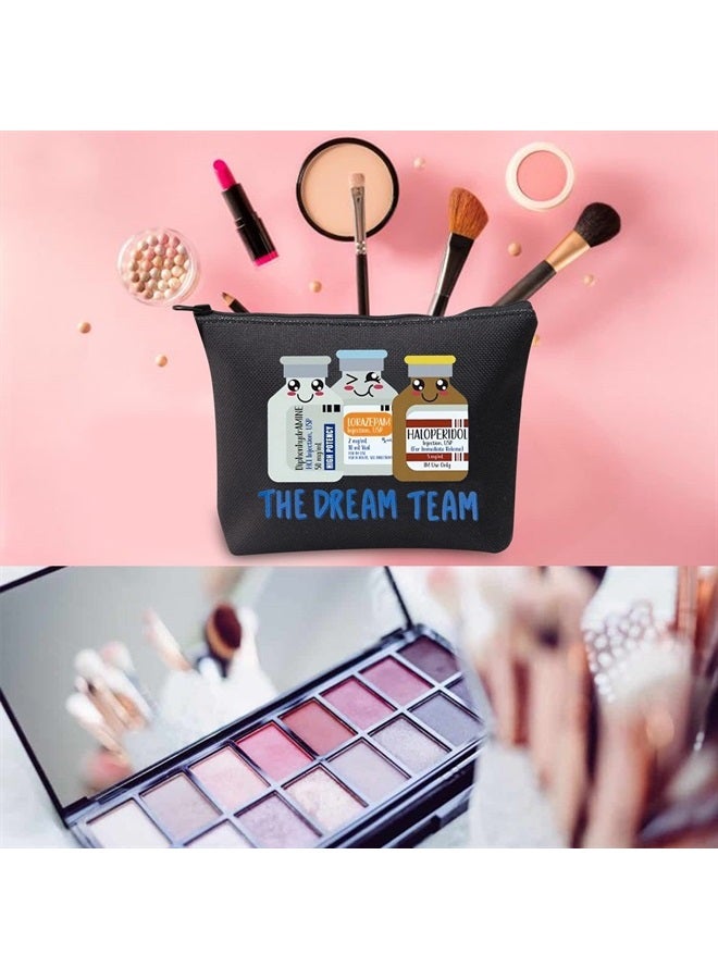 WCGXKO Dream Team Makeup Bag New Nurse Gift The Dream Team Zipper Pouch Makeup Bag (THE DREAM TEAM) - Image 3