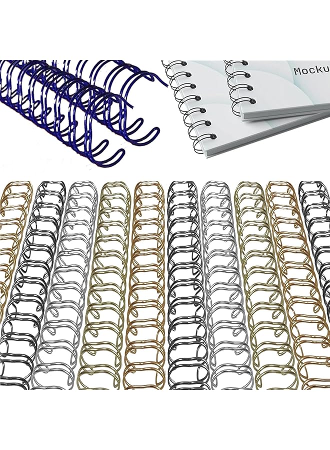 erorex Spiral Binding Coils 14.3Mm 3:1 Pitch 100 Pack Assorted Colors Metal For Notebooks Files Documents - Image 1