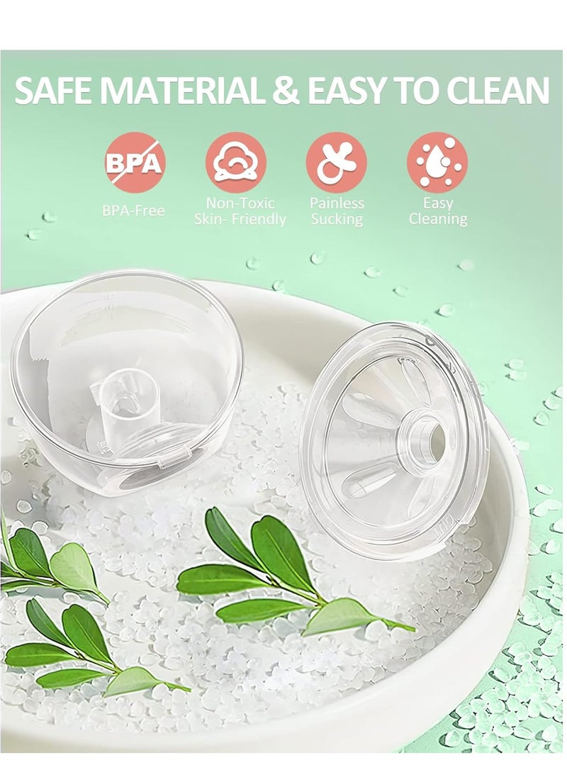 KitchTron - Double Breast Pump, Hands-Free Breast Pump, Wearable Breast Pump, With 2 Modes & 12 Levels, Type-C Rechargeable, Smart LED Display, 3 connectors (17mm, 19mm, 21mm) & 6 breast milk storage bags 250ml - Image 1