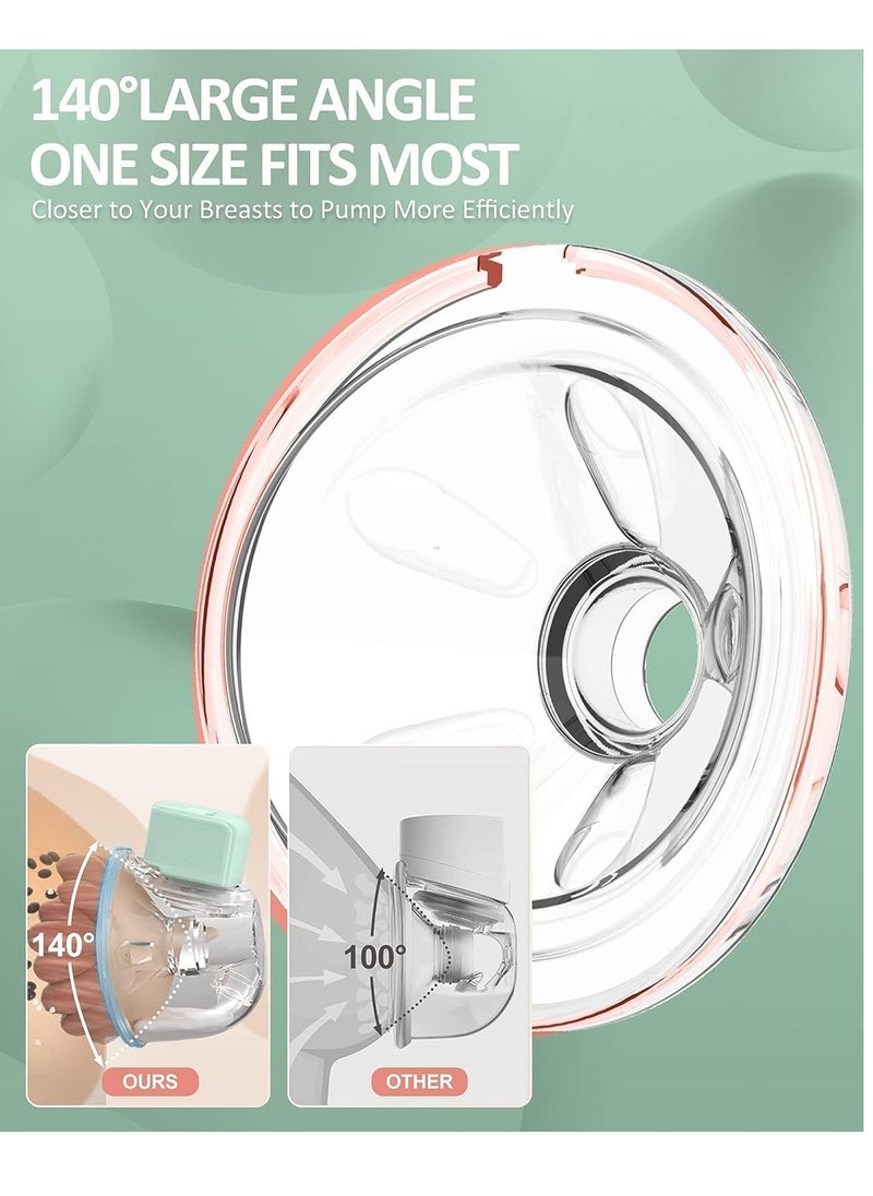 KitchTron - Double Breast Pump, Hands-Free Breast Pump, Wearable Breast Pump, With 2 Modes & 12 Levels, Type-C Rechargeable, Smart LED Display, 3 connectors (17mm, 19mm, 21mm) & 6 breast milk storage bags 250ml - Image 1