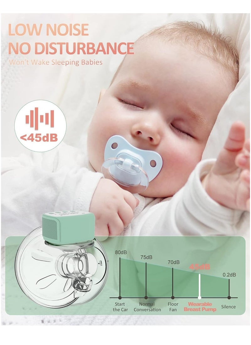 KitchTron - Double Breast Pump, Hands-Free Breast Pump, Wearable Breast Pump, With 2 Modes & 12 Levels, Type-C Rechargeable, Smart LED Display, 3 connectors (17mm, 19mm, 21mm) & 6 breast milk storage bags 250ml - Image 1