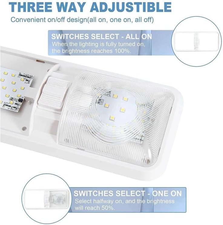 DEMULAX 12V LED Double Dome Light Fixture - Image 4