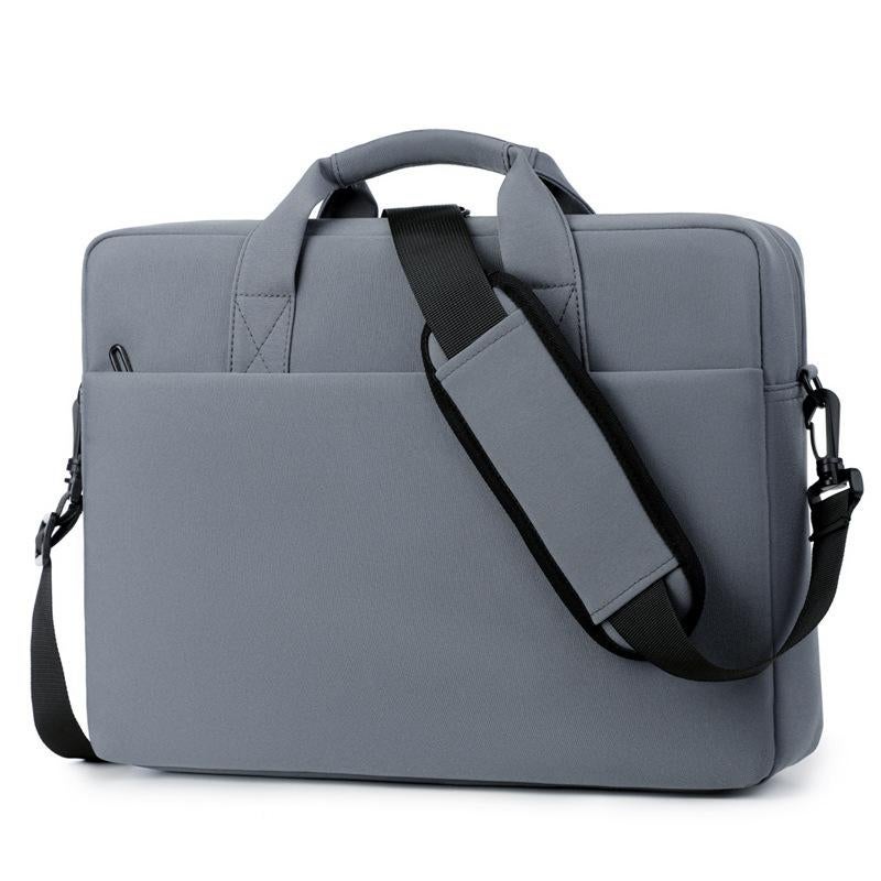 Gray Laptop Bag – for 15-15.6 Inch Laptops, Lightweight, Soft Lining, Zipper Closure